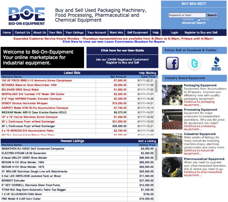BoE Homepage 2011